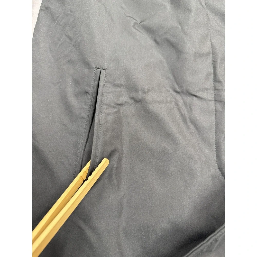 VTG GAP Coat Women Medium Black Long Insulated Button‎ Polyester Lined Jacket
